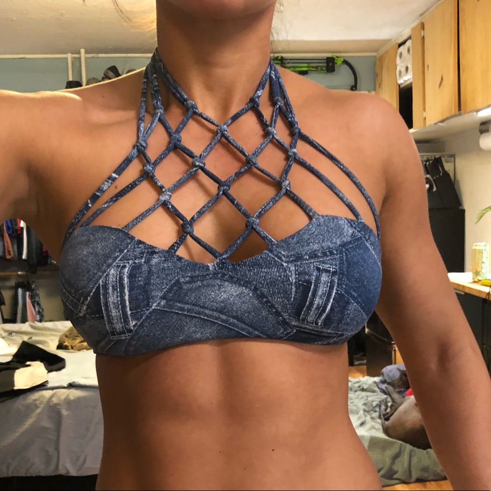San Lorenzo bikini set, denim pattern, new!